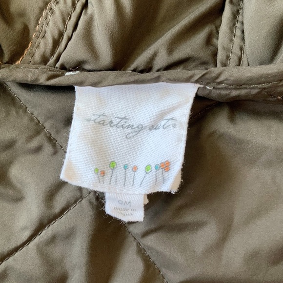 Starting Out Toddler Brown Hooded Puff Zip Up Jacket Size 9M - Picture 3 of 5
